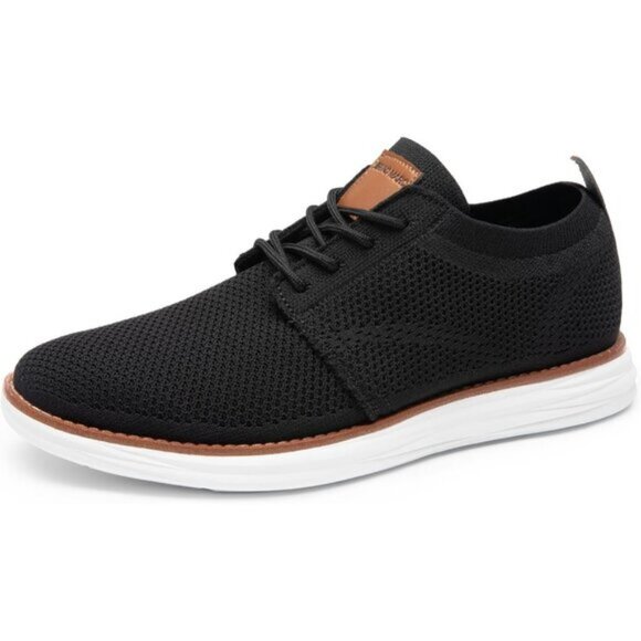 🆕Bruno Marc Men Black Knit Flex Mesh Oxfords Lace-Up Lightweight Casual Sneaker - Picture 3 of 11